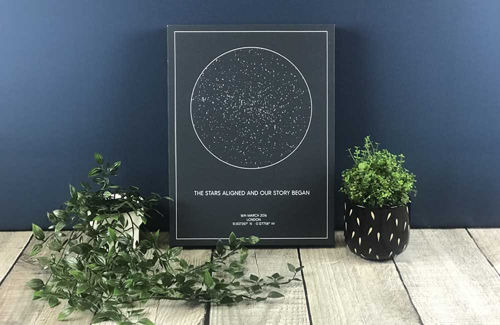 Mystarmap is the perfect gift idea to remember the stars the night we met